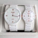 Rado Jubile Copy Watch White Ceramic Rose Gold Hour Markers